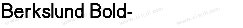 Berkslund Bold字体转换